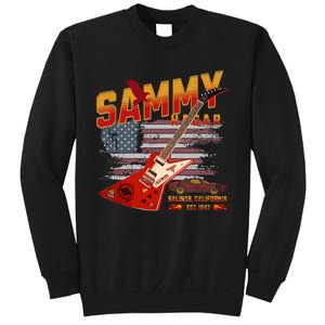 Sammy Red Guitar Rock Front Back Both Worlds Vh Concert Sweatshirt