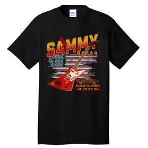 Sammy Red Guitar Rock Front Back Both Worlds Vh Concert Tall T-Shirt