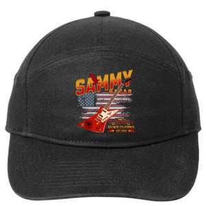 Sammy Red Guitar Rock Front Back Both Worlds Vh Concert 7-Panel Snapback Hat