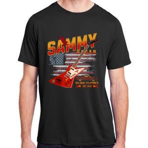 Sammy Red Guitar Rock Front Back Both Worlds Vh Concert Adult ChromaSoft Performance T-Shirt