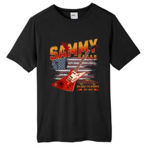 Sammy Red Guitar Rock Front Back Both Worlds Vh Concert Tall Fusion ChromaSoft Performance T-Shirt