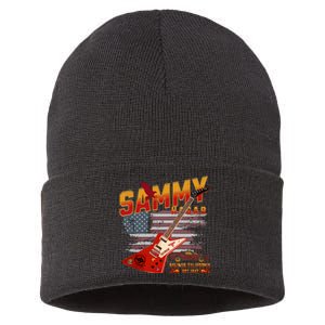 Sammy Red Guitar Rock Front Back Both Worlds Vh Concert Sustainable Knit Beanie