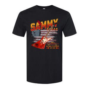 Sammy Red Guitar Rock Front Back Both Worlds Vh Concert Softstyle CVC T-Shirt