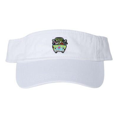 Skeleton Riding Hippie Van Halloween Costume Retro Bones Visor