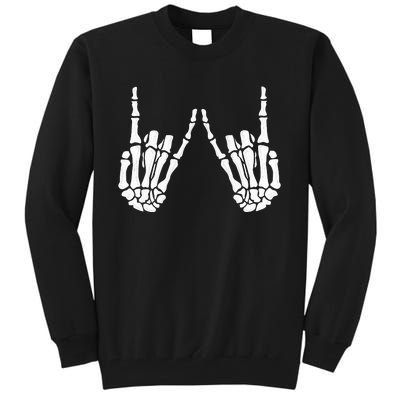 Spooky Rock Hand Gestures for Halloween Tall Sweatshirt