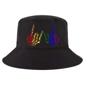 Skeleton Rock Hand Cool Rainbow Flag Pride Ally Cool Comfort Performance Bucket Hat