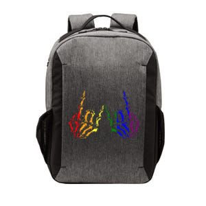 Skeleton Rock Hand Cool Rainbow Flag Pride Ally Vector Backpack