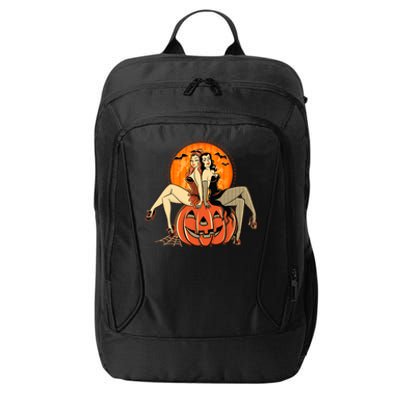 Sexy Retro Halloween Pinup Girls City Backpack