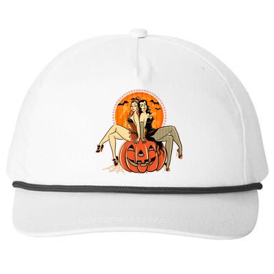 Sexy Retro Halloween Pinup Girls Snapback Five-Panel Rope Hat