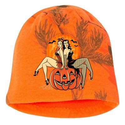 Sexy Retro Halloween Pinup Girls Kati - Camo Knit Beanie