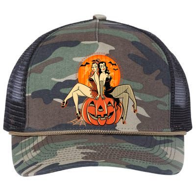 Sexy Retro Halloween Pinup Girls Retro Rope Trucker Hat Cap