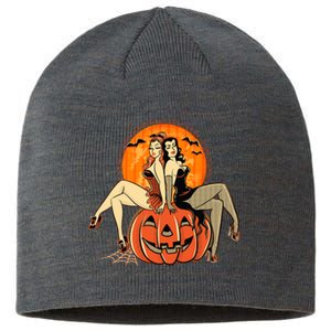 Sexy Retro Halloween Pinup Girls Sustainable Beanie