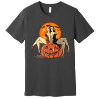 Sexy Retro Halloween Pinup Girls Premium T-Shirt