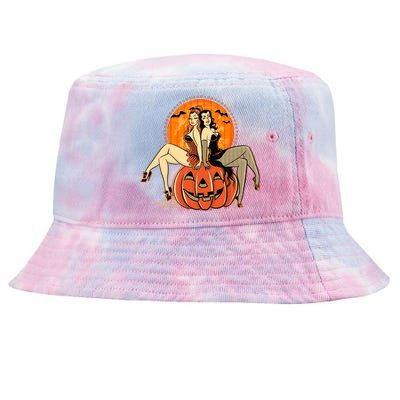 Sexy Retro Halloween Pinup Girls Tie-Dyed Bucket Hat