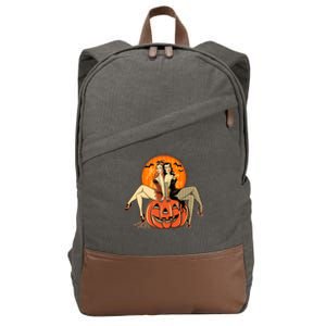 Sexy Retro Halloween Pinup Girls Cotton Canvas Backpack