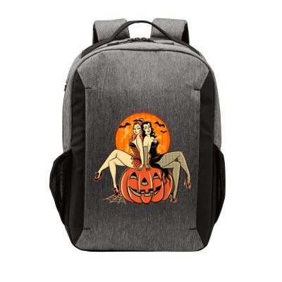 Sexy Retro Halloween Pinup Girls Vector Backpack