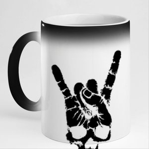 Style Rocking Heavy Metals Skull 11oz Black Color Changing Mug