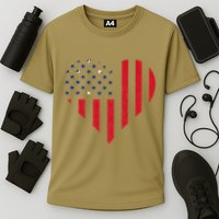 Samoan Roots Heart Usa Samoan Flag Samoa Samoan Pride Cooling Performance Crew T-Shirt