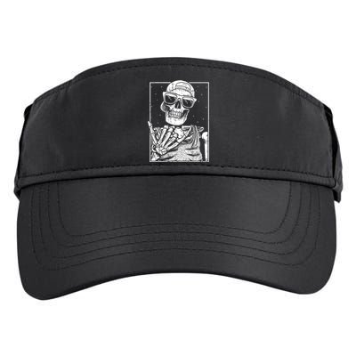 Skeleton Rock Hand Halloween Costume Cool Rock Music Rocker Adult Drive Performance Visor