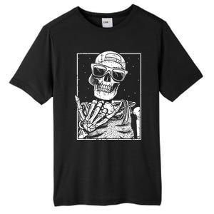 Skeleton Rock Hand Halloween Costume Cool Rock Music Rocker Tall Fusion ChromaSoft Performance T-Shirt