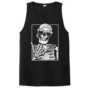 Skeleton Rock Hand Halloween Costume Cool Rock Music Rocker PosiCharge Competitor Tank