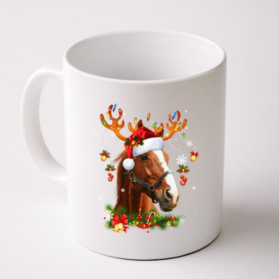 Santa Reindeer Horse Hat Christmas Pajama Xmas Gift Coffee Mug