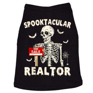 Spooktacular Realtor Halloween Funny Skeleton Real Estate Doggie Tank