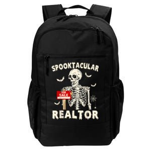 Spooktacular Realtor Halloween Funny Skeleton Real Estate Daily Commute Backpack