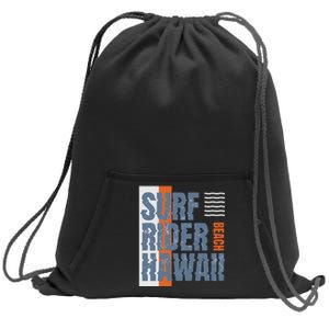 Surf Rider Hawaii Beach Sweatshirt Cinch Pack Bag