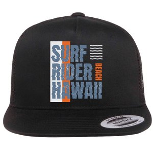 Surf Rider Hawaii Beach Flat Bill Trucker Hat