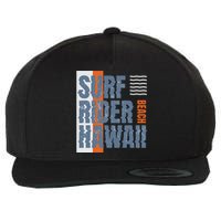 Surf Rider Hawaii Beach Wool Snapback Cap