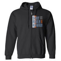 Surf Rider Hawaii Beach Full Zip Hoodie