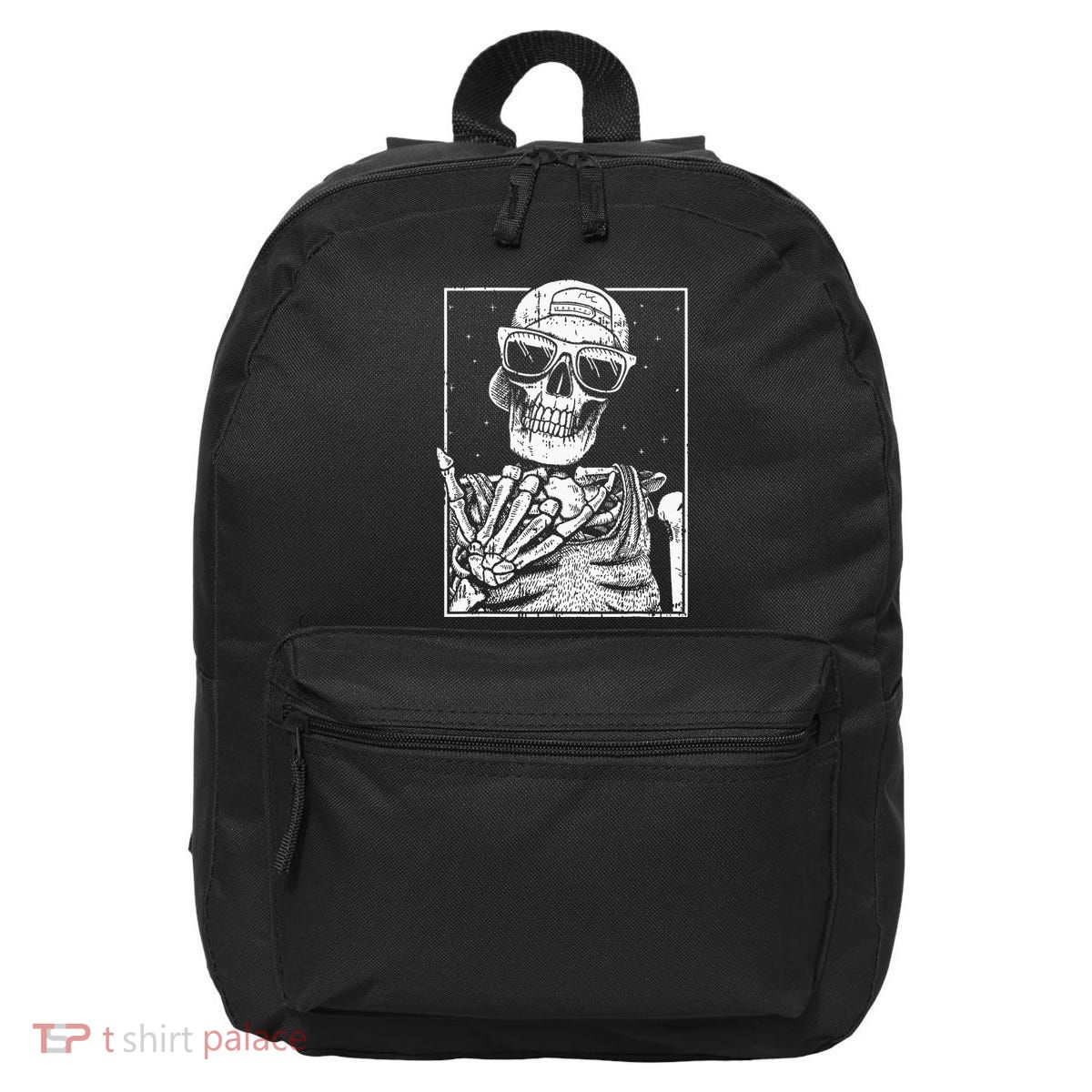 Skeleton Rock Hand Halloween Costume Cool Rock Music Rocker 16 in Basic Backpack