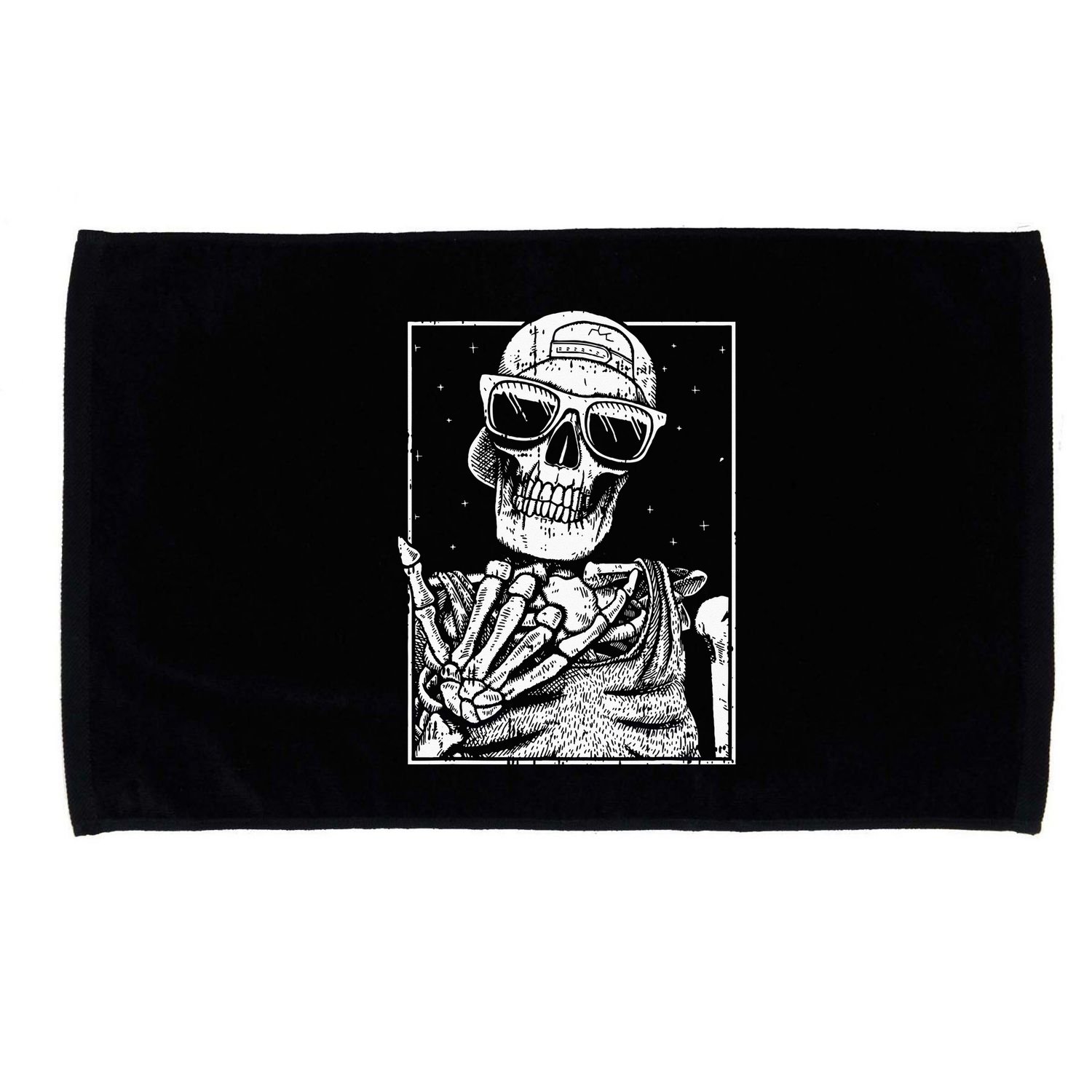 Skeleton Rock Hand Halloween Costume Cool Rock Music Rocker Microfiber Hand Towel