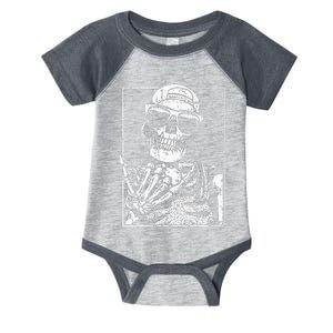 Skeleton Rock Hand Halloween Costume Cool Rock Music Rocker Infant Baby Jersey Bodysuit