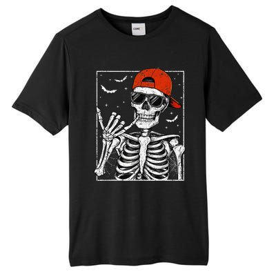 Skeleton Rock Hand Halloween Costume Cool Rock Music Rocker Tall Fusion ChromaSoft Performance T-Shirt