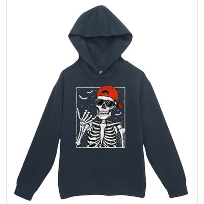 Skeleton Rock Hand Halloween Costume Cool Rock Music Rocker Urban Pullover Hoodie