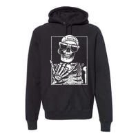 Skeleton Rock Hand Halloween Costume Cool Rock Music Rocker Premium Hoodie