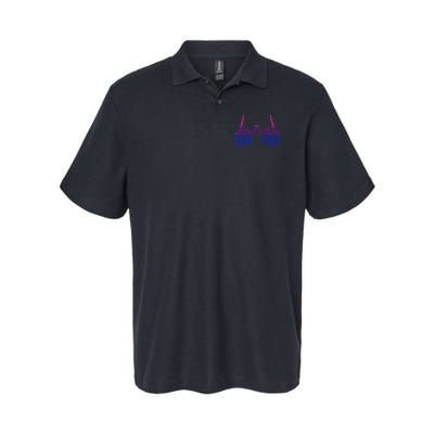 Skeleton Rock Hand LGBTQ Cool Bisexual Pride Color Bi Flag Polo