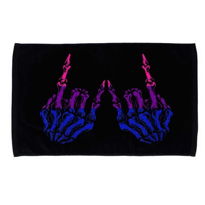 Skeleton Rock Hand LGBTQ Cool Bisexual Pride Color Bi Flag Microfiber Hand Towel