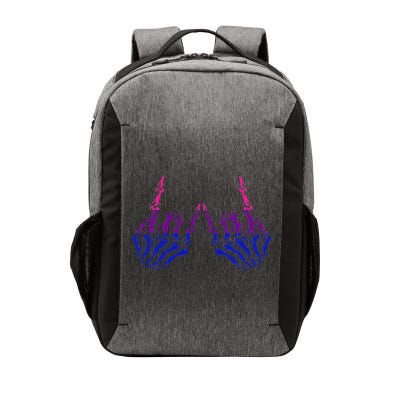 Skeleton Rock Hand LGBTQ Cool Bisexual Pride Color Bi Flag Vector Backpack