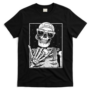 Skeleton Rock Hand Halloween Costume Cool Rock Music Rocker T-Shirt