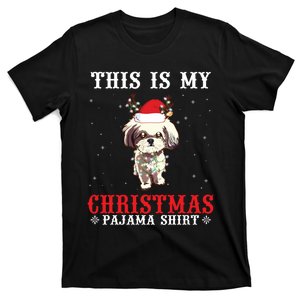 Shichon Reindeer Hat Lights Snow This Is My Christmas Pajama Long Sleeve T-Shirt