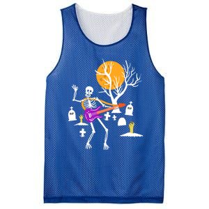 Skeleton Rocker Halloween Gift Mesh Reversible Basketball Jersey Tank