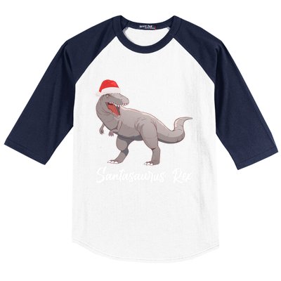 Santasaurus Rex Holiday Funny Gift Dino Lover Christmas Dinosaur Gift Baseball Sleeve Shirt