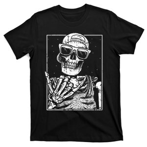 Skeleton Rock Hand Halloween Costume Cool Rock Music Rocker T-Shirt