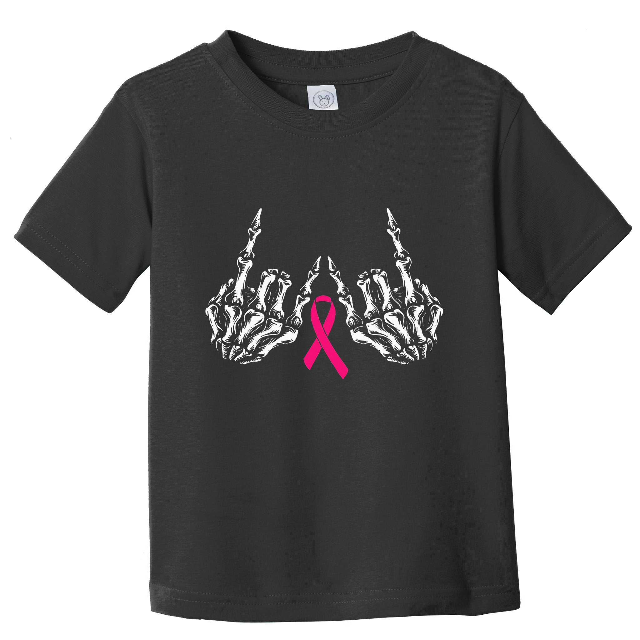 Skeleton Rock Hand Breast Cancer Awareness Cool Toddler T-Shirt