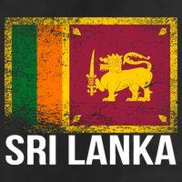 Sri Lanka Flag 7 Panel Mesh Trucker Snapback Hat
