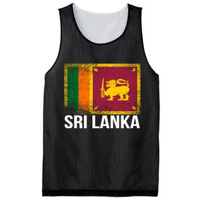 Sri Lanka Flag Mesh Reversible Basketball Jersey Tank