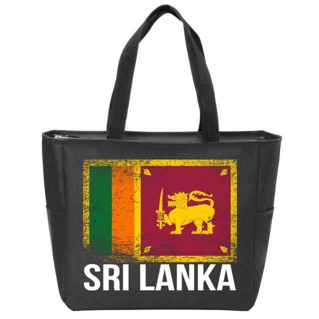 Sri Lanka Flag Zip Tote Bag